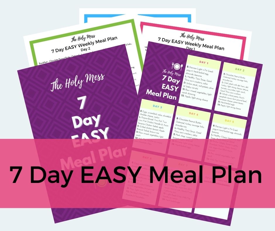 7 Day meal Plan with Pink